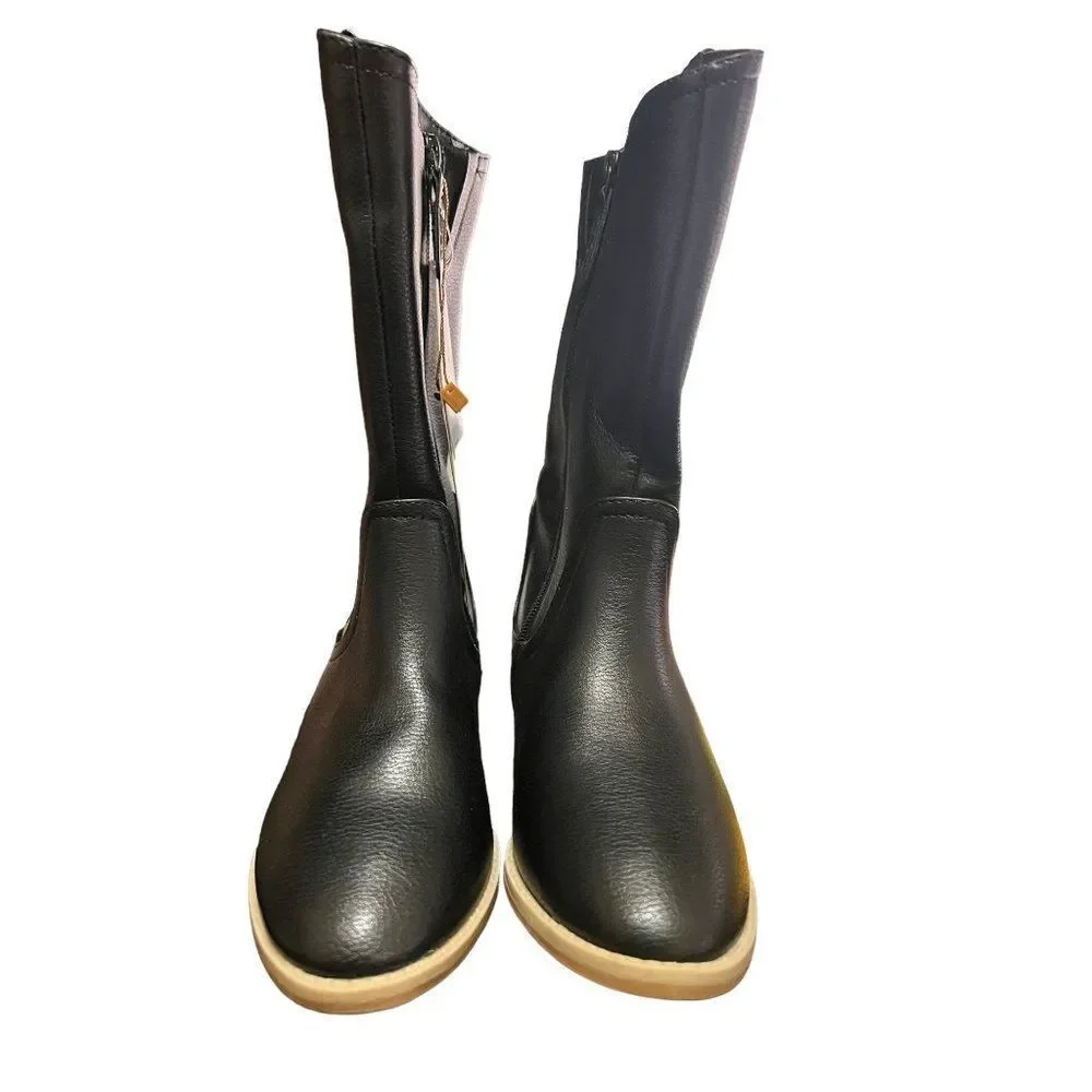 Cat & Jack Sahara Zipper Slip-On‎ Black Boots Children Size 1 NWT